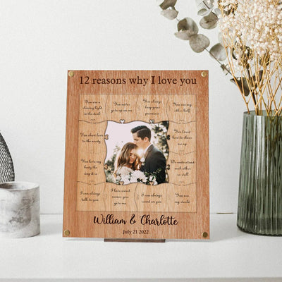 12 reasons why I love you - Personalized Wooden Puzzle