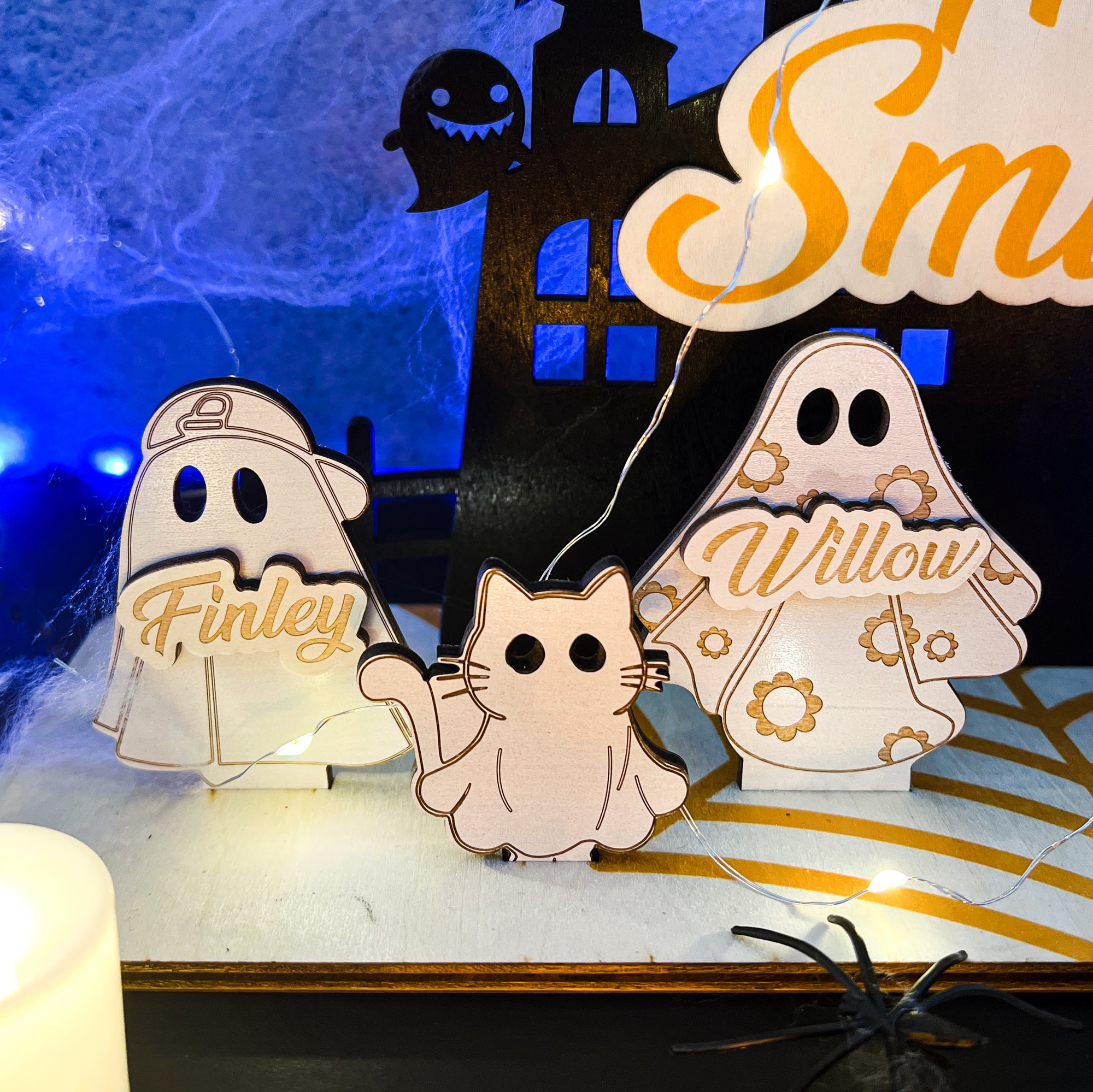 Personalized Halloween Ghost Family Sign 2023