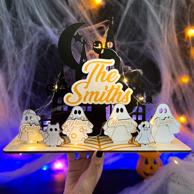 Personalized Halloween Ghost Family Sign 2023