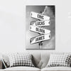 Personalized Canvas - Vintage street sign for families