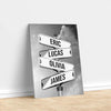Personalized Canvas - Vintage street sign for families
