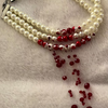 Halloween Bloody pearl necklace