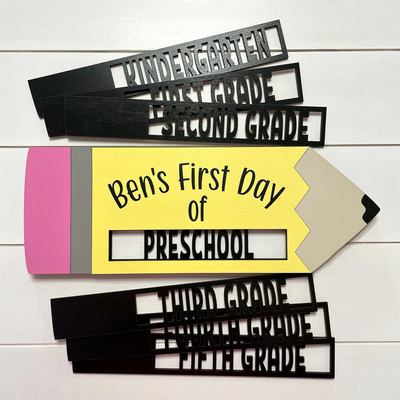 Personalized 1st Day of School Pencil sign (Back to school sale up to 50%)