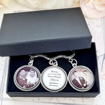 Customized Memorial Photo Pin for Groom