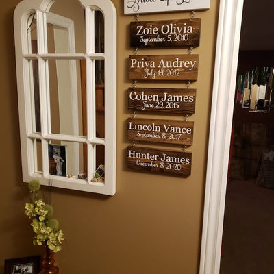 Personalized Family Hanging Decor Sign