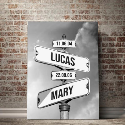 Personalized Canvas "Date of birth of children" - Best Gift For Family