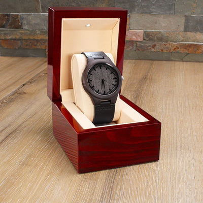 To My Dad Engraved Wooden Watch | You Are My Inspiration | Gift For Dad From Son