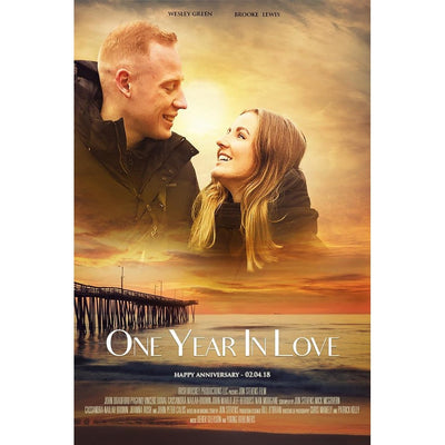 Sunset Movie Cover | Personalized Couple Movie Poster