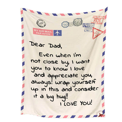 Dear Dad - I Love You Premium Blanket - Best gift for Dad