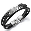From Dad to Son - Steel & Leather Style Bracelet
